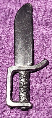GI Joe Figure Accessory 1993 Ninja Force Slice V2    Large Black Knife / Dagger