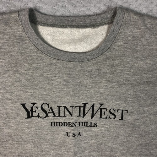 Ye Saint West Jumper Sweater Unisex Oversized Hidden Hils USA Grey XL - Picture 4 of 14