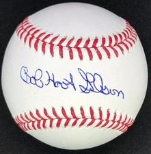 Bob “Hoot” Gibson Signed Nickname Baseball Beckett BAS