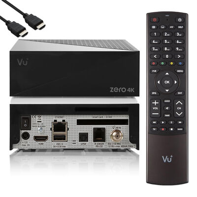   VU+ Zero 4K Linux Ultra HD HDR Sat PVR Receiver Smart HbbTV CI + Mediathek  