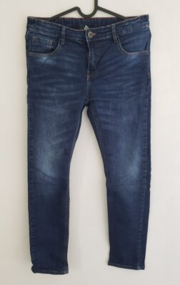 Zara Kids~Jeans Niño~Talla 11/12 color azul bolsas atras y adelante 