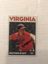 Matthew Wyatt - AUTO Custom Baseball 2022 MLB Draft Tampa Bay - Virginia