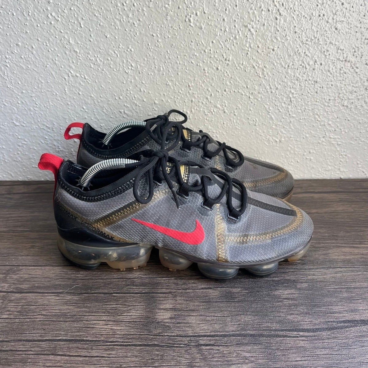 Size Nike Air VaporMax 2019 Black Metallic Gold W for sale