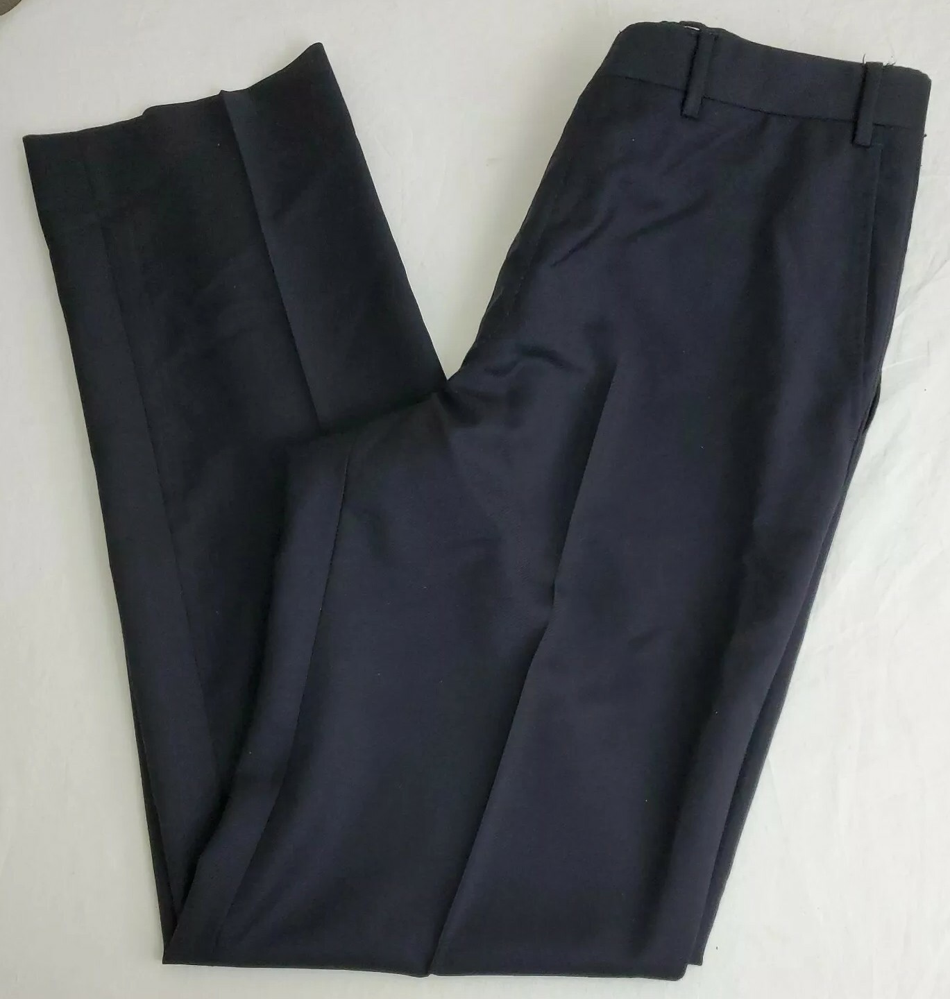 Canali Harry Rosen Men Black Career Formal Twill Wool Dress Pants Size