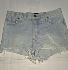 BDG Urban Outfitters Girlfriend High Rise Distressed Frayed Denim Shorts 27