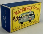 Matchbox Lesney BOX ONLY 21 Milk Delivery Truck ‘61-‘65 No Vehicle Free Ship