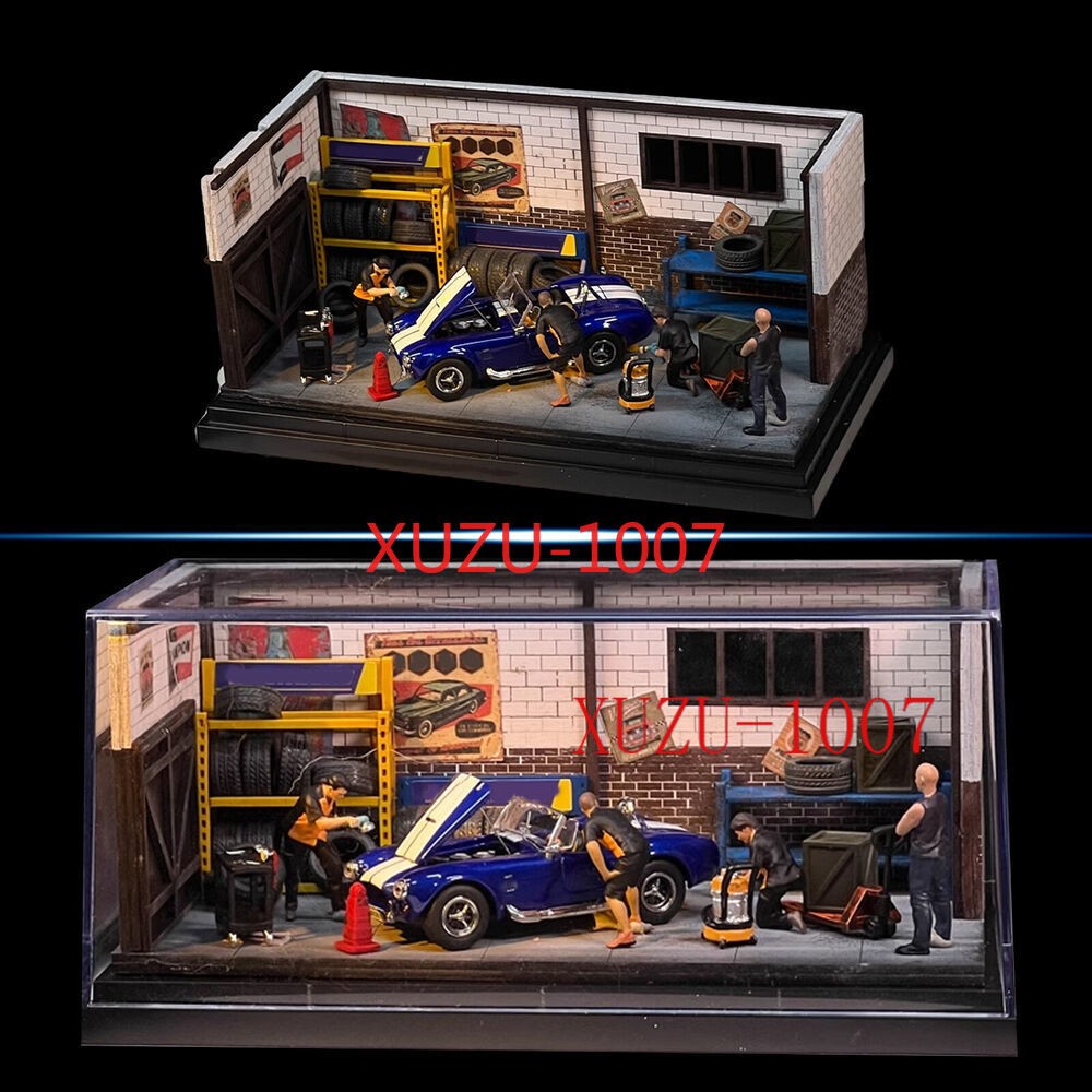 1/64 Diorama Scale Garage Prop Model Repair Workshop Scene Display Model Set