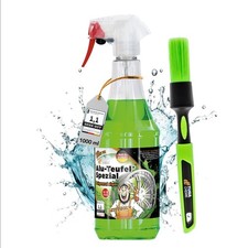 TUGA Alu-Teufel Spezial Felgenreiniger grün Sprayer 1 Liter + TUGA Felgenpinsel