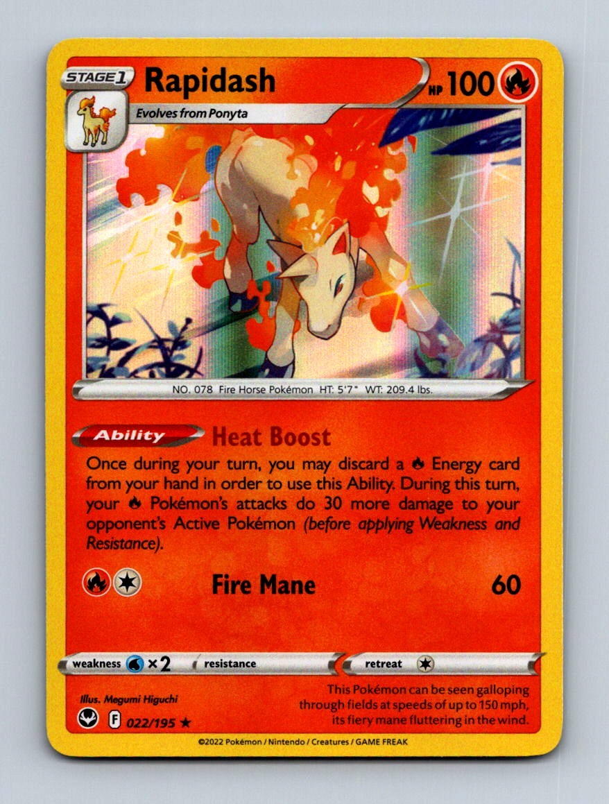 #22 2022 Silver Tempest ] Rapidash HOLO