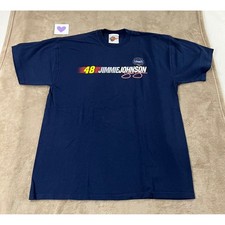 Vintage Jimmie Johnson 48 Lowe's Racing NASCAR T Shirt XL Blue