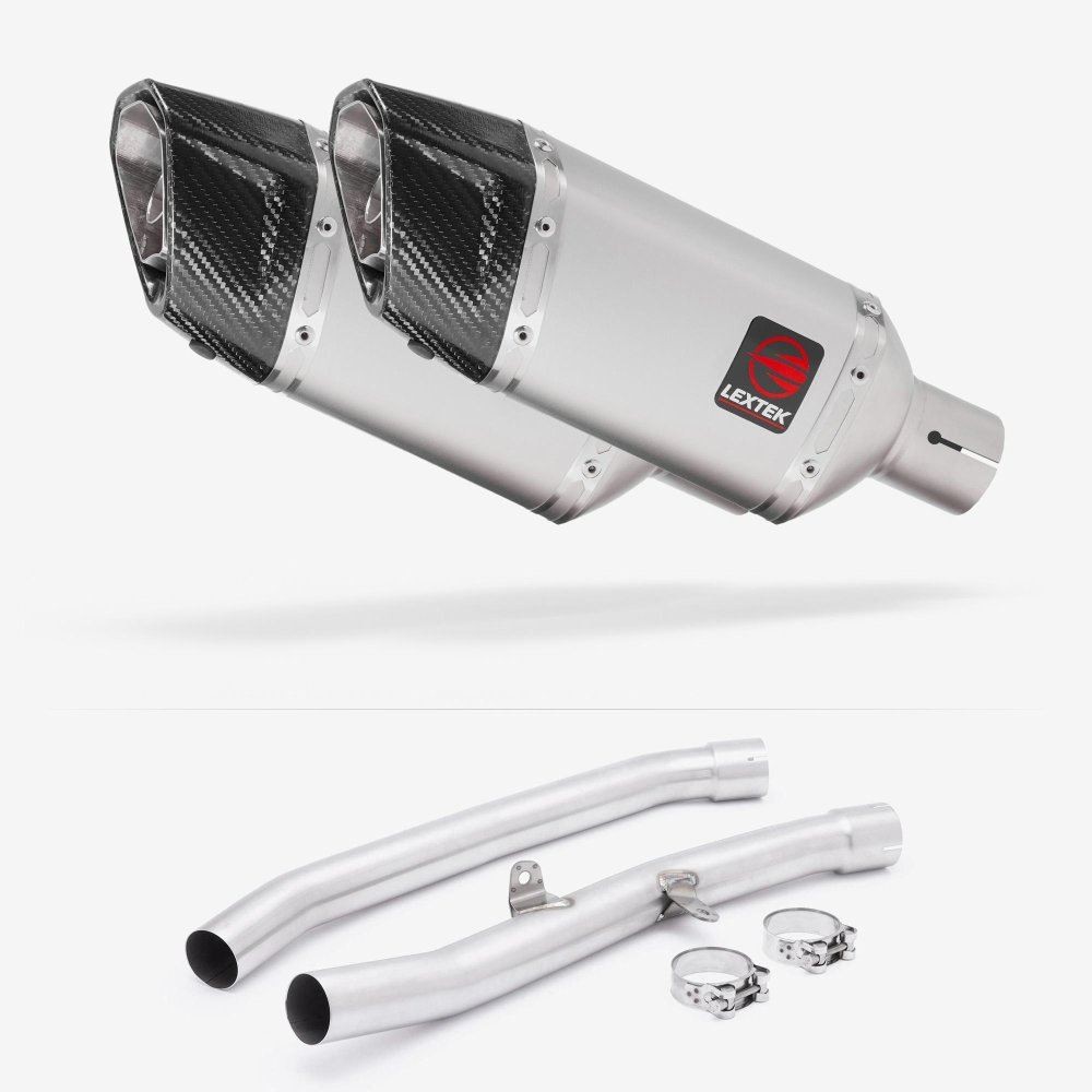 Lextek SP5 Exhaust 200mm with Link Pipes for Kawasaki ZZR1400 (08-11)