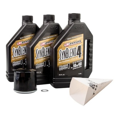 Tusk 152986061089f3-c17d30 4-Stroke Oil Change Kit Maxima Synthetic Blend 10W-40