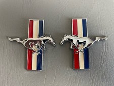 Ford Mustang Tri-bar Running Horse Fender Emblems Badge Lh Rh Pair Set Oem Ford Mustang Tri-bar Running Horse Fender Emblems Badge Lh Rh Pair Set Oem