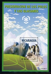 NICARAGUA MNH S/S Minisheet Selections: Scott #2519 Polar Region Glaciers CV$8+