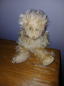2002 TY Punkies "Frizzy" The Brown Bear 9 inch Plush Toy Animal TyTips