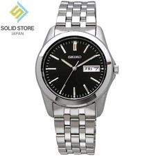 SEIKO SELECTION SCXC013 Stainless Steel Silver Analog Quartz Watch Black Dial
