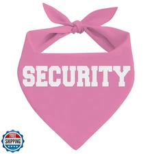 Security Dog Bandana, Pink Pet Dog Scarf Accessories, Pet Dogs Triangle Scarf