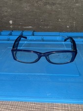 NINA RICCI EYEGLASSES NR 2530 52-17-135 BLUE FLORAL TRANSLUCENT PLASTIC E509