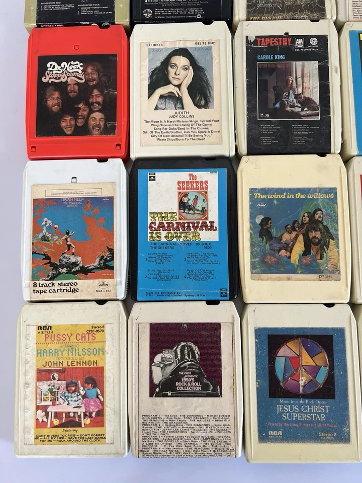 20 x 8 Track Rebuilt Tapes Simon & Garfunkel Carole King Leo Sayer Nilsson Seekr - Image 3 of 4