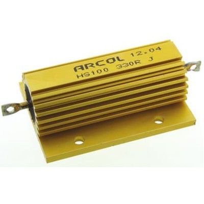 1PC ARCOL HS100 330R J HS100 Series Aluminum Housed Axial Panel Mount Resistor,