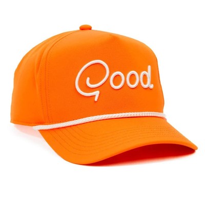 NEW Good Good Sunrise Rope Hat Orange White Polyester Snapback Golf Hat OSFM