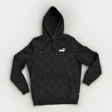 Puma Men  s Logomania AOP Hoodie, Puma Black, Large, New