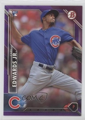 2016 Bowman Rookies Purple 55/250 Carl Edwards Jr #124 Rookie RC 1u6
