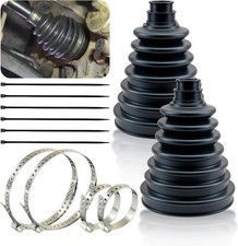 Upgrade 2PCS CV Boot CV Axle Boot Thickened Neoprene Rubber Material with 4 Stai