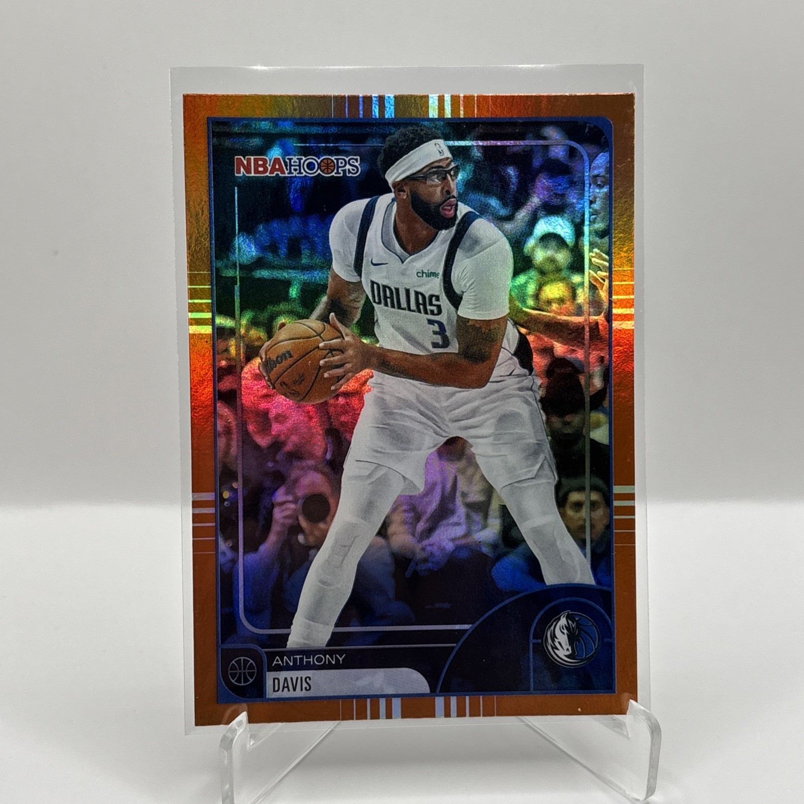 2025-26 Topps NBA Hoops Anthony Davis Orange Hoops Parallel #108 Dallas Maverick
