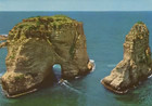 AK Libanon Beirut Die Pigeon Felsen