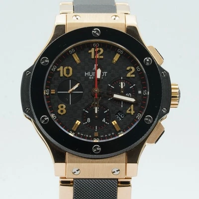 HUBLOT BIG BANG 44 HERREN UHR 44MM 301.PB.131.RX TOP ZUSTAND MIT GOLD BAND - Bild 1 von 4