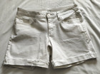 A.N.A. White Denim Cuffed CUT-OFF JEAN SHORTS Sz 10 (5 Inch Inseam) — photo 1
