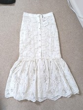 BNWT Stunning Zara Lace Maxi Skirt With Button Detailing. RRP £79.99