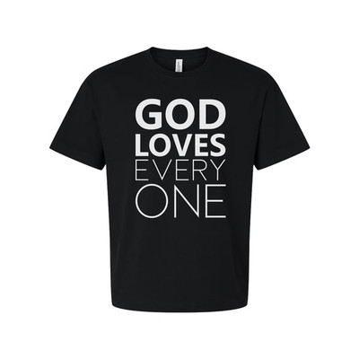 God Loves Every One Christian Unisex T Shirt Graphic Tee For Faith Based Casual