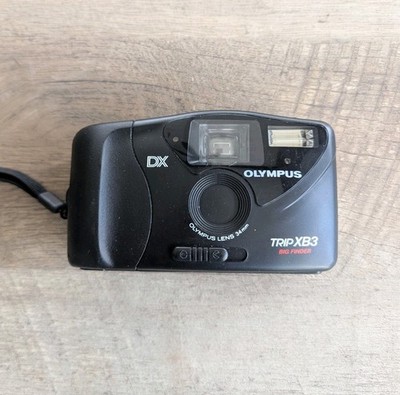 Olympus Trip XB3 DX Black 34mm Lens Built in Flash  Camera w/Case (Tested)