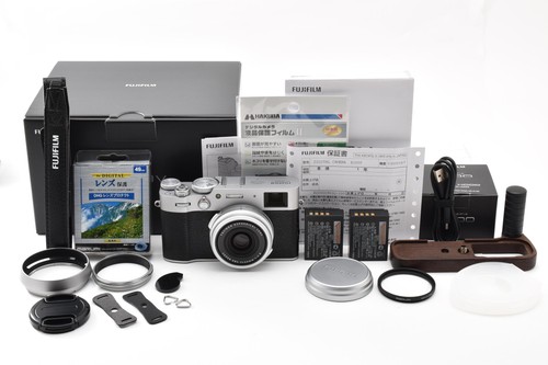 [TOP MINT in Box] Fujifilm X100V Silver Digital Camera LH-X100 Hood Grip JAPAN