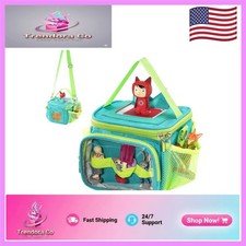 Child-Friendly Aqua Blue Toniebox Case with Shoulder Strap for Easy Travel