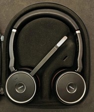Jabra Evolve 75 HSC040W Wireless Bluetooth Headset ANC Black W/ Case
