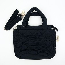 Snoopy 2Way Quilted Tote Bag M Black