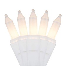 Frosted Christmas Lights - 100 Count - White Frost Christmas Tree Lights Whit...