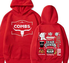 HOT NEW Luke Combs 2 SIDES red Hoodie Unisex All sizes 2F825
