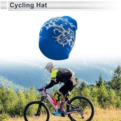 Cycling Hat Warm  Comfortable and Breathable Blue Bottom 22x22cm 1 Pcs