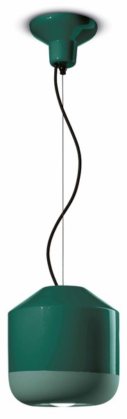 HäNgelampe HäNgeleuchte Keramik E27 Ø 24 Cm H: Max. 145 Cm GrüN Handarbeit-image