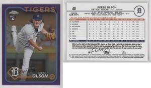 2024 Topps Chrome Purple Refractor /250 Reese Olson #40 Rookie RC