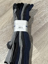 NEW Men's Cole Haan Casual Dress Socks 6 Pack Blue Gray Assorted Shoe Size 7-12