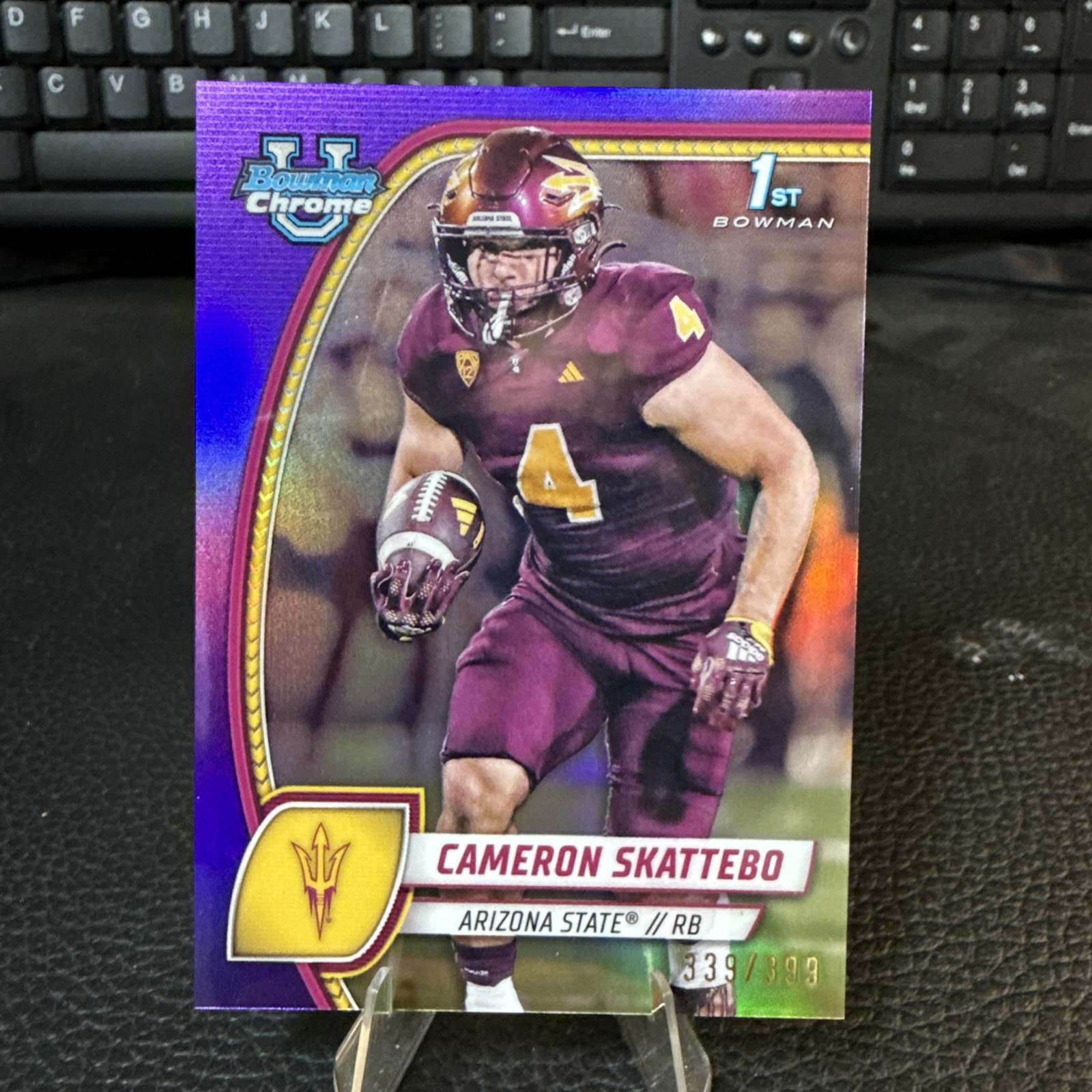 2024 Bowman Chrome U Cam Skattebo 1st Purple /399 Arizona State #37