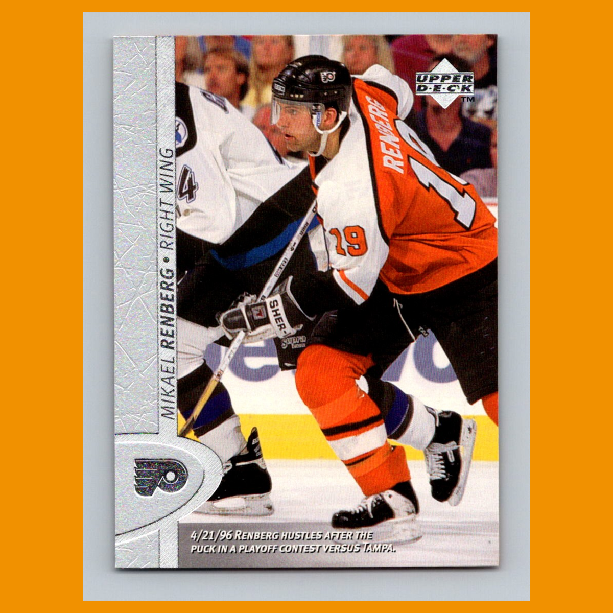 Mikael Renberg #307 1996 Upper Deck Philadelphia Flyers Hockey