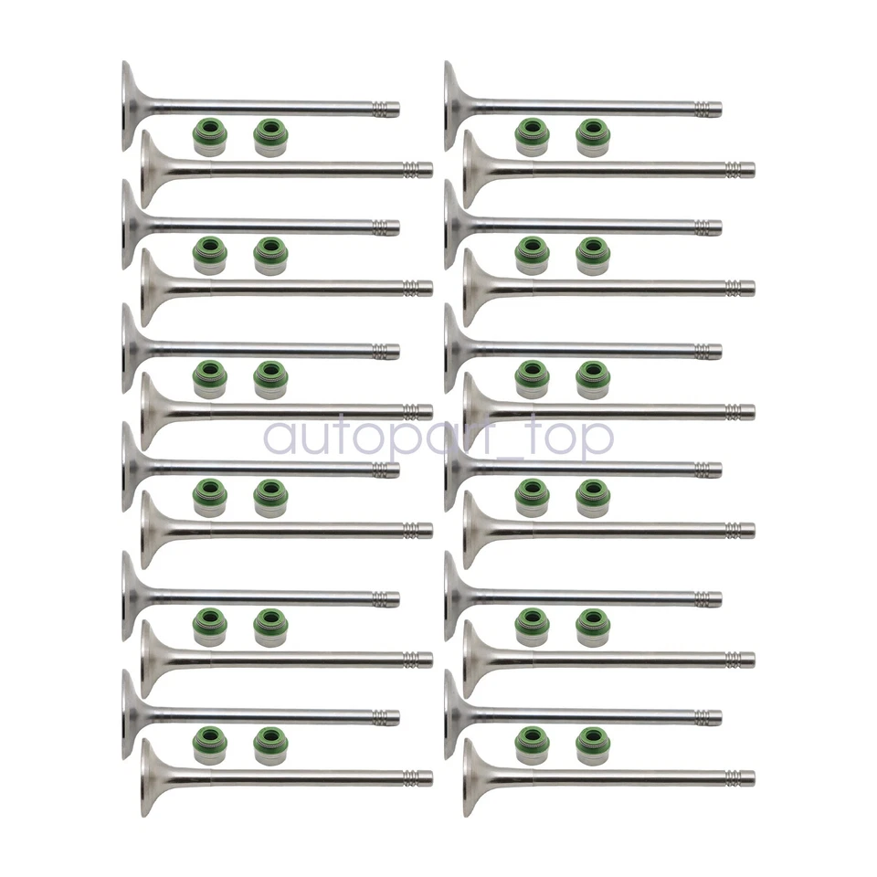 Compatível com VW Audi A4 S4 S5 A6 A7 A8 Q5 Q7 05 06-17 18 24x conjunto de válvulas de admissão e escape - Imagem 4 de 4