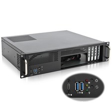 RackChoice 2U Server Chassis Short Depth 14.17 Front I/O with 2 x 3.5 int.