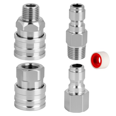 #ad 2 Sets NPT 1 4 Inch Quick Connect Pressure Washer Fittings Stainless Steel $22.76